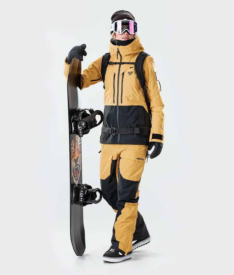 Montec Moss W 2020 Snowboard Jacket Women Yellow/Black, Image 7 of 9