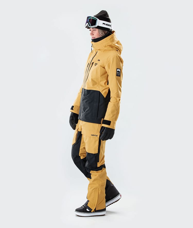 Montec Moss W 2020 Snowboard Jacket Women Yellow/Black, Image 8 of 9