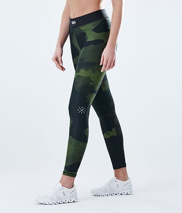 Dope Razor Legginsy Kobiety Green Camo