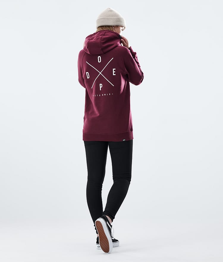Dope Regular Sudadera con Capucha Mujer 2X-UP Burgundy, Imagen 5 de 8