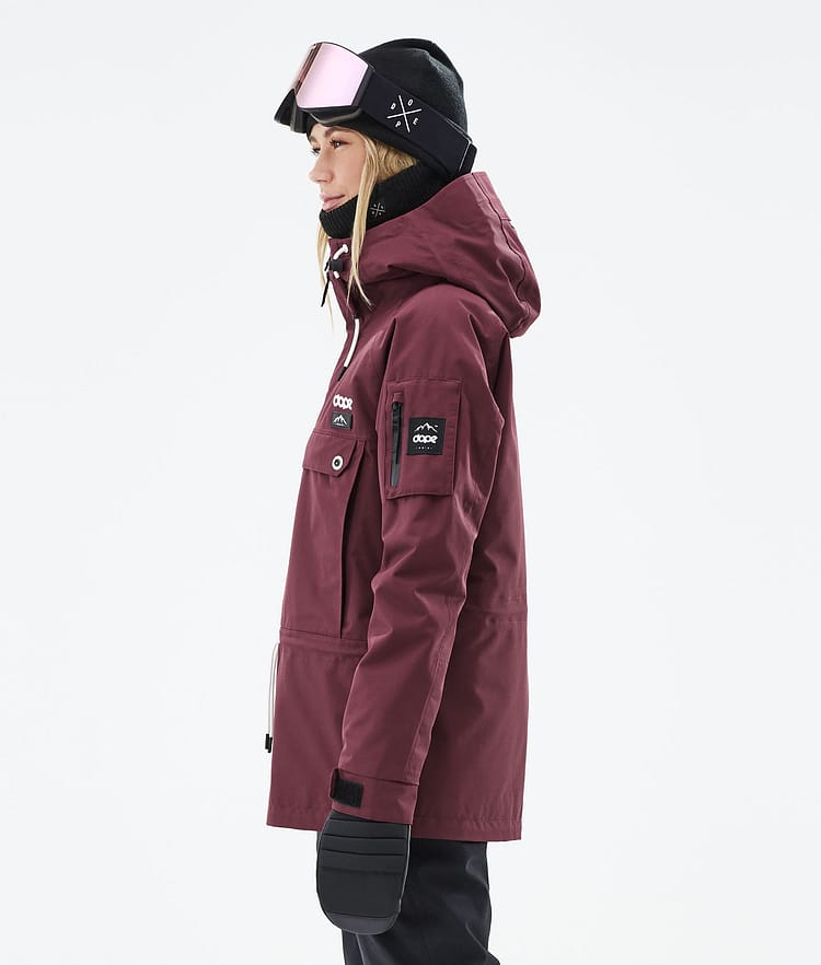 Dope Annok W 21 Bunda na Snowboard Dámské Burgundy Renewed, Obrázek 6 z 9
