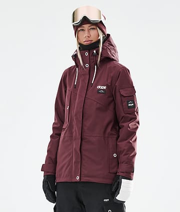 Dope Adept W 21 Kurtka Snowboardowa Kobiety Burgundy