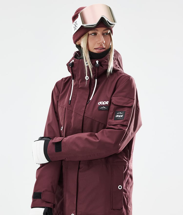 Dope Adept W 21 Lyžařská Bunda Dámské Burgundy, Obrázek 3 z 11
