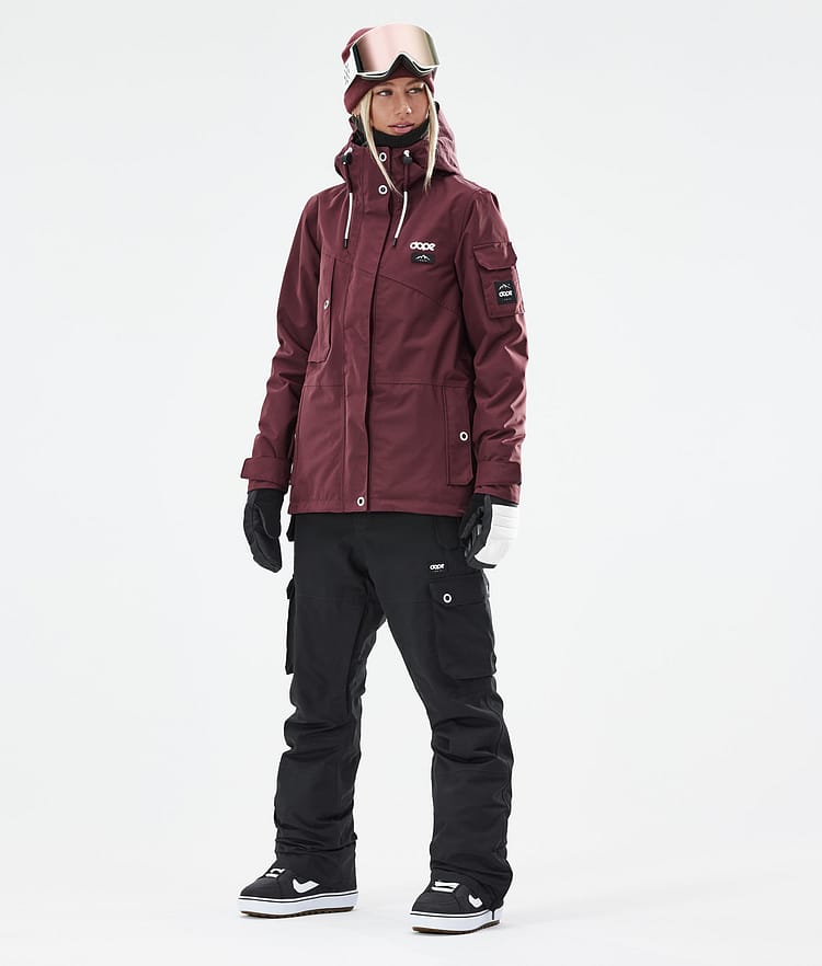 Dope Adept W 21 Kurtka Snowboardowa Kobiety Burgundy, Zdjęcie 4 z 11