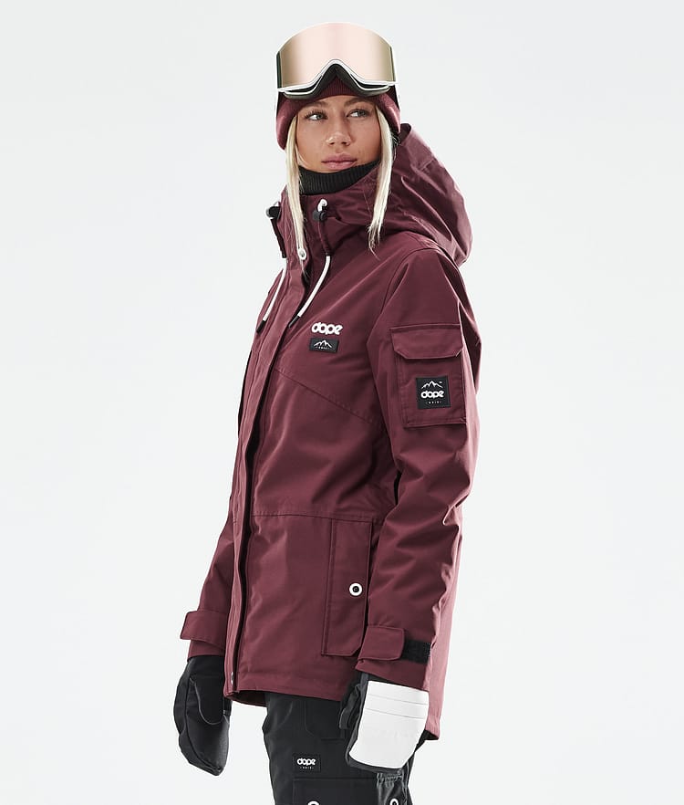 Dope Adept W 21 Lyžařská Bunda Dámské Burgundy, Obrázek 7 z 11