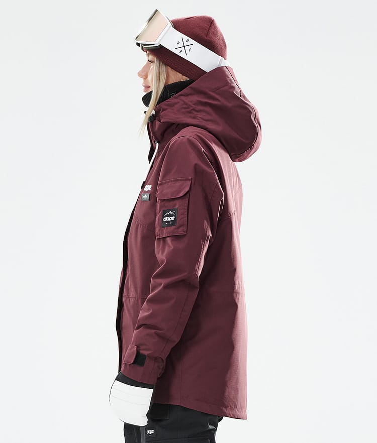Dope Adept W 21 Kurtka Snowboardowa Kobiety Burgundy, Zdjęcie 7 z 11