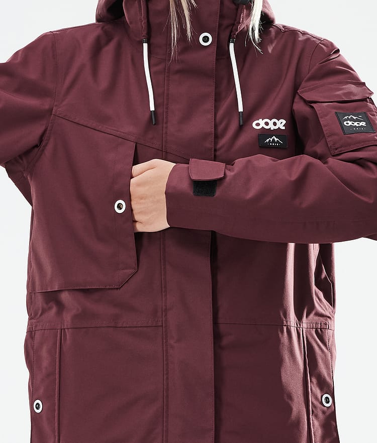 Dope Adept W 21 Lyžařská Bunda Dámské Burgundy, Obrázek 10 z 11