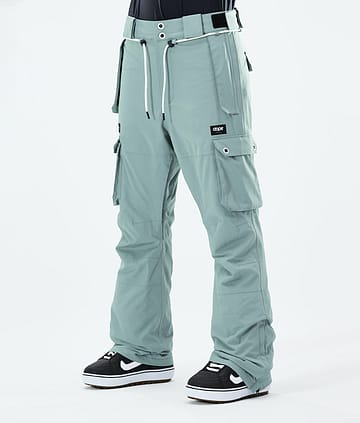 Dope Iconic W 21 Spodnie Snowboardowe Kobiety Faded Green