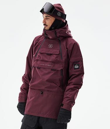 Dope Akin 2021 Lyžařská Bunda Pánské Burgundy