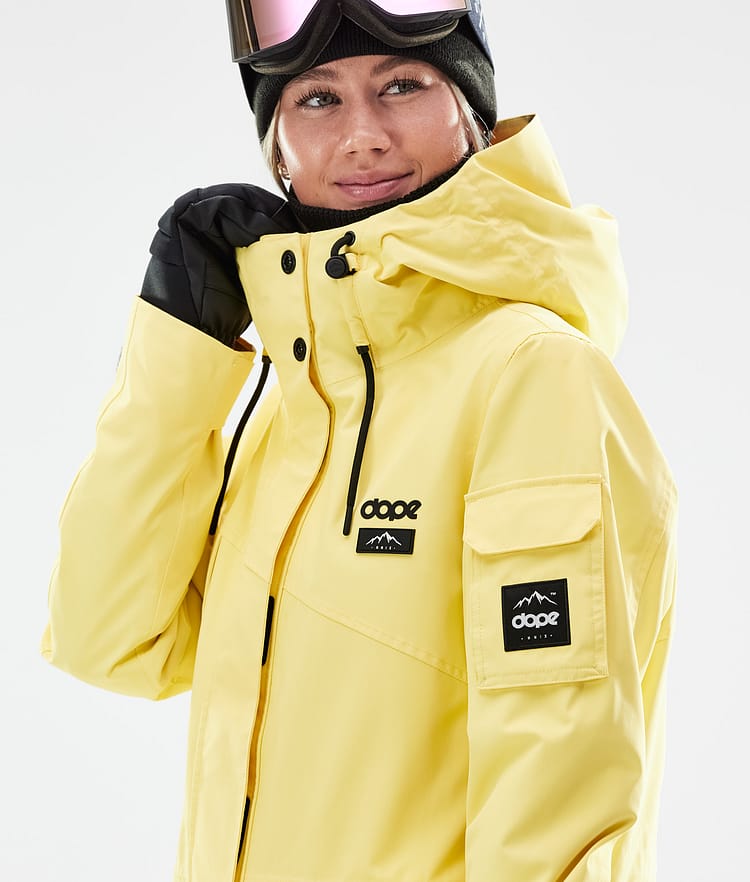 Dope Adept W 2021 Ski jas Dames Faded Yellow, Afbeelding 3 van 11