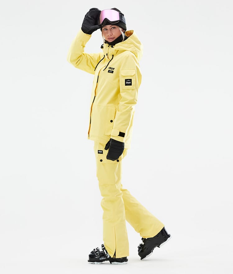 Dope Adept W 2021 Ski jas Dames Faded Yellow, Afbeelding 5 van 11