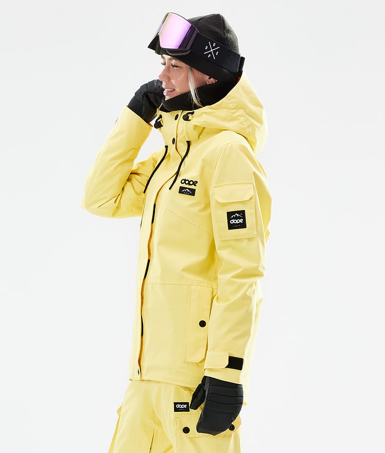 Dope Adept W 2021 Ski jas Dames Faded Yellow, Afbeelding 7 van 11