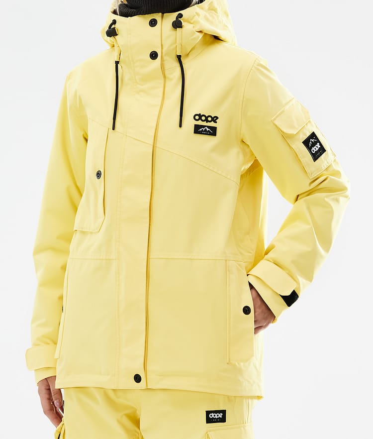 Dope Adept W 2021 Ski jas Dames Faded Yellow, Afbeelding 9 van 11