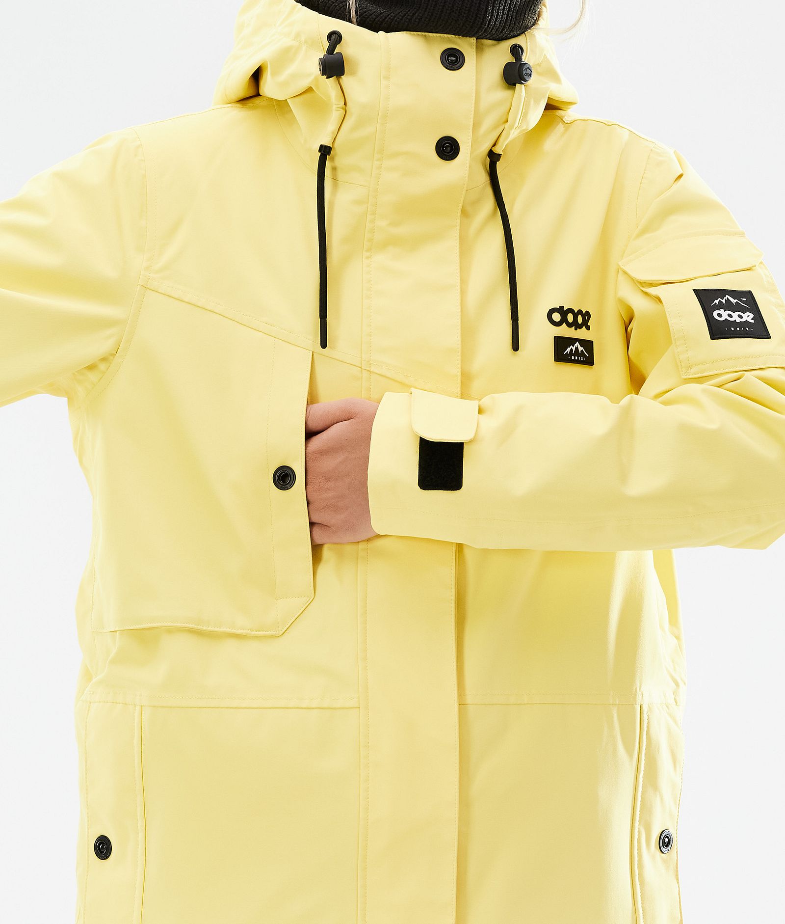 Dope Adept W 2021 Ski jas Dames Faded Yellow, Afbeelding 10 van 11
