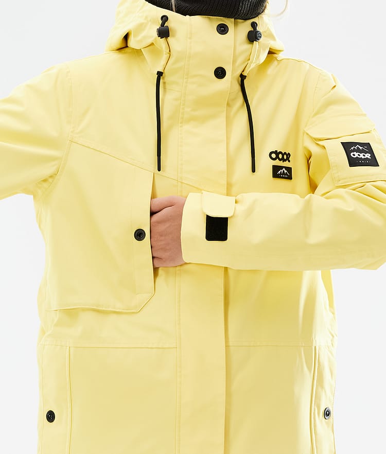 Dope Adept W 2021 Ski jas Dames Faded Yellow, Afbeelding 10 van 11