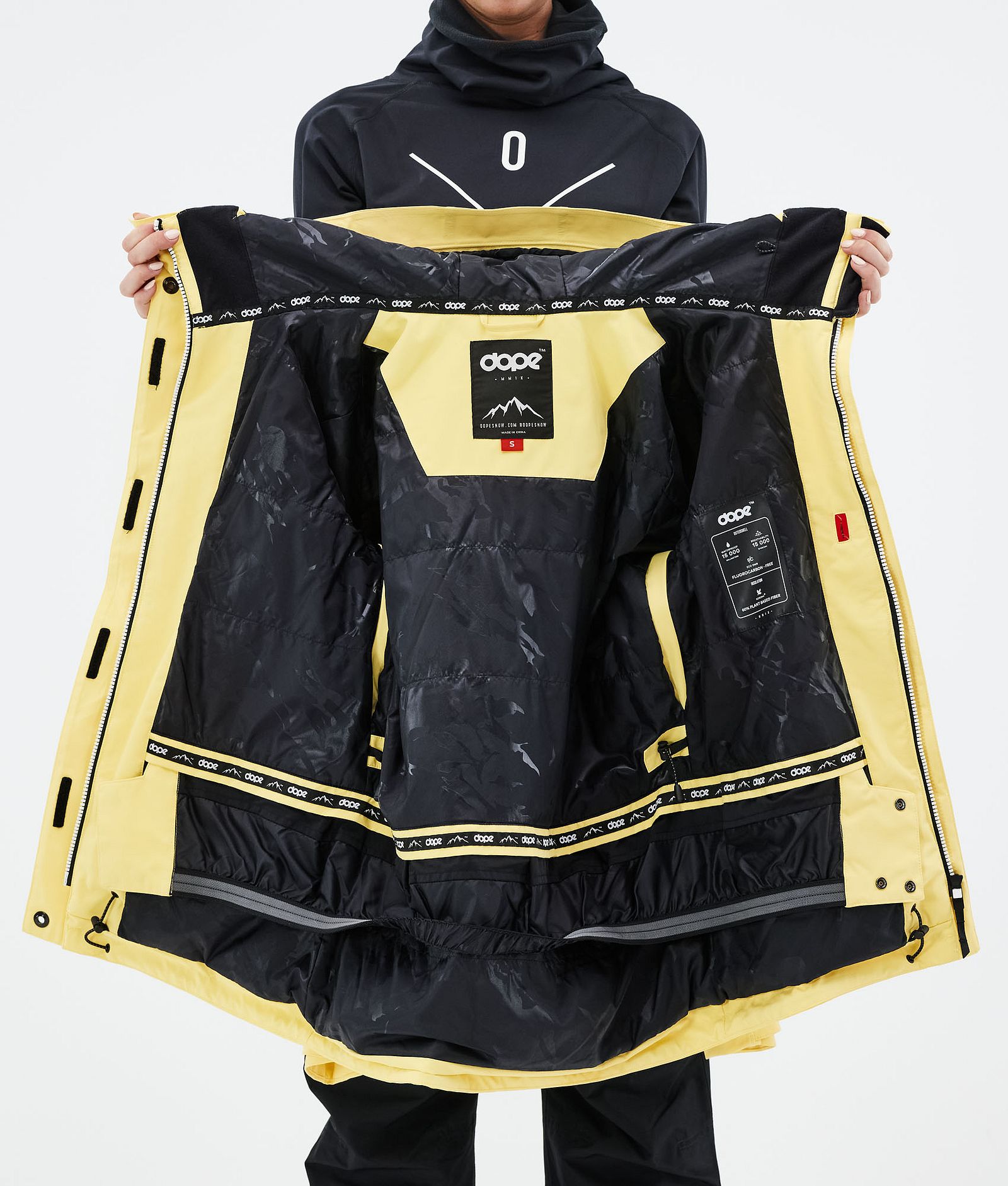 Dope Adept W 2021 Ski jas Dames Faded Yellow, Afbeelding 11 van 11