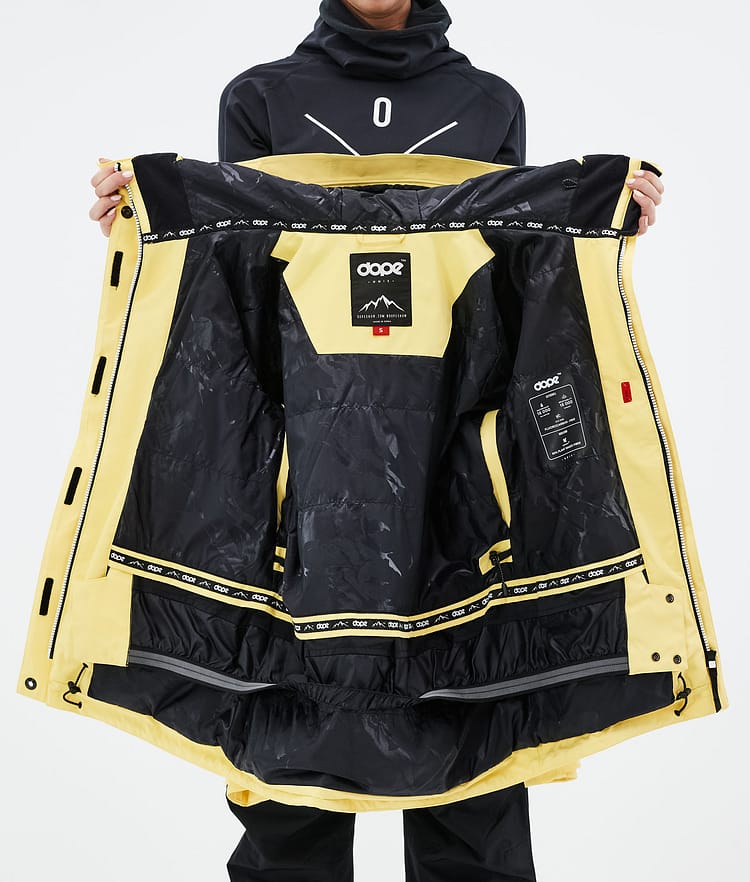 Dope Adept W 2021 Ski jas Dames Faded Yellow, Afbeelding 11 van 11