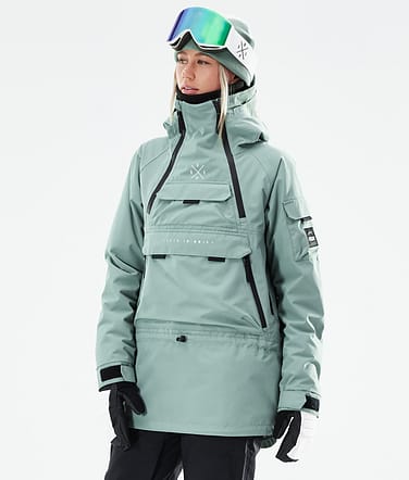 Dope Akin W 2021 Kurtka Narciarska Kobiety Faded Green