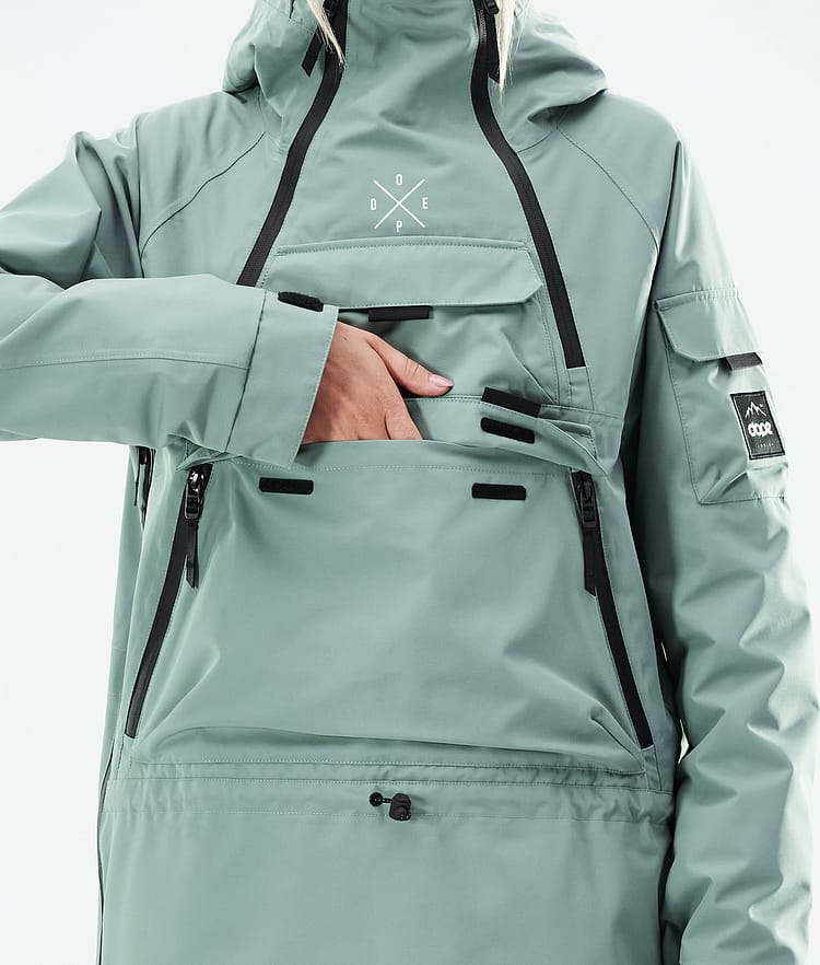 Dope Akin W 21 Chaqueta Snowboard Mujer Faded Green, Imagen 10 de 11
