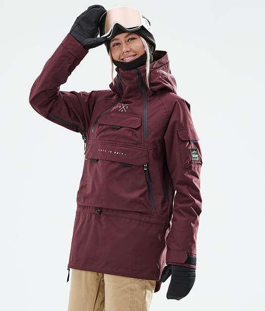 Dope Akin W 21 Lyžařská Bunda Dámské Burgundy