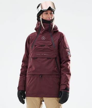 Dope Akin W 21 Bunda na Snowboard Dámské Burgundy