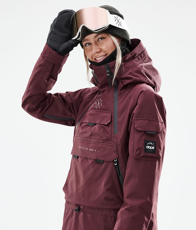 Dope Akin W 21 Kurtka Snowboardowa Kobiety Burgundy, Zdjęcie 3 z 11