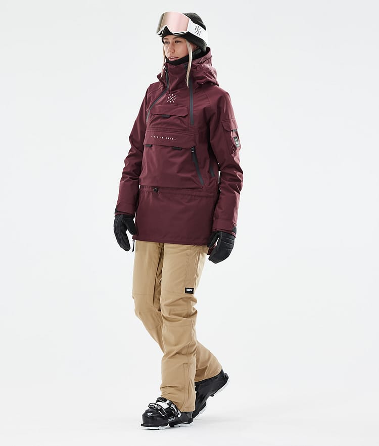 Dope Akin W 21 Lyžařská Bunda Dámské Burgundy, Obrázek 4 z 11