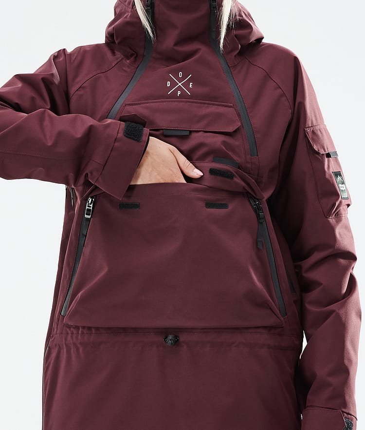 Dope Akin W 21 Lyžařská Bunda Dámské Burgundy, Obrázek 10 z 11