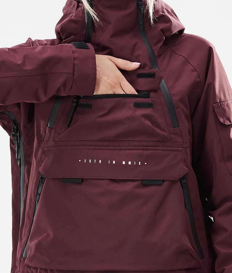 Dope Akin W 21 Lyžařská Bunda Dámské Burgundy, Obrázek 11 z 11