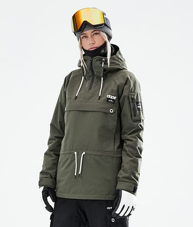 Dope Annok W 2021 Lyžařská Bunda Dámské Olive Green