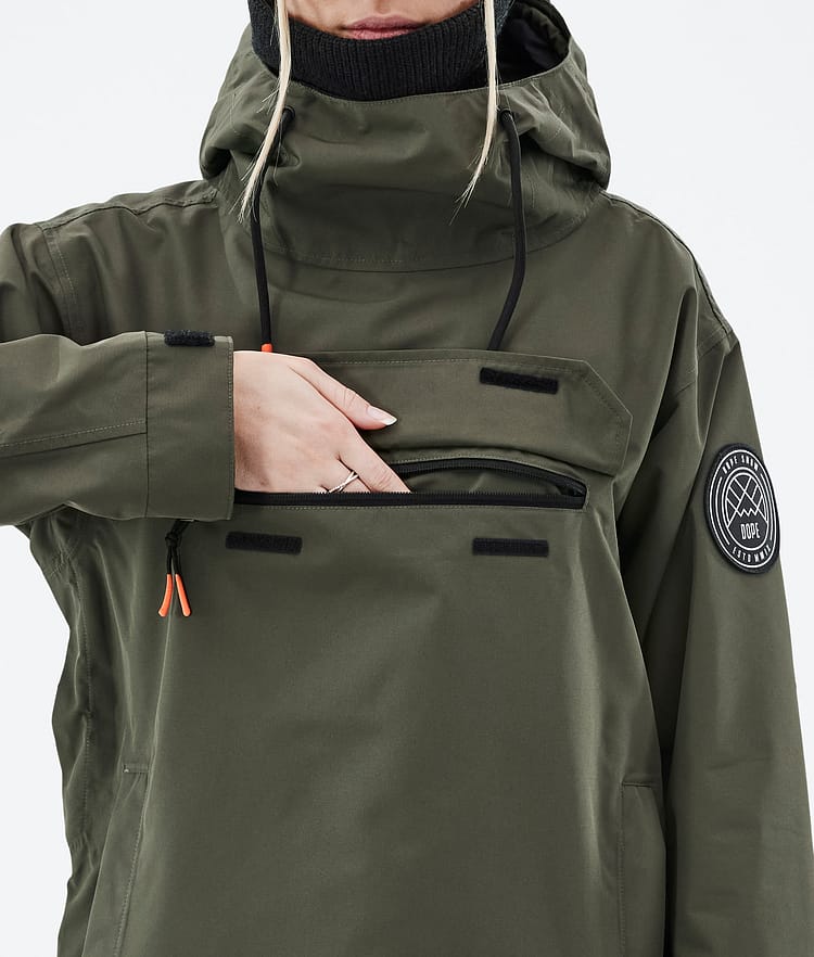 Dope Blizzard W 21 Bunda na Snowboard Dámské Olive Green, Obrázek 9 z 9