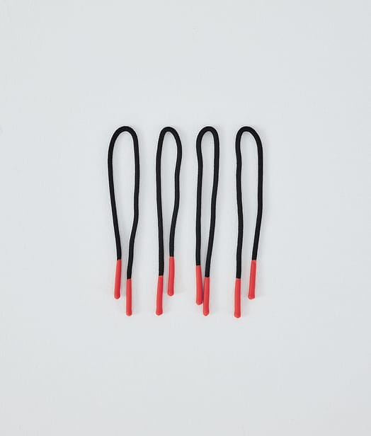 Dope Round Zip Puller String Replacement Parts Black/Orange Tip