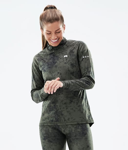 Montec Zulu W Camiseta Térmica Mujer Olive Green Tiedye