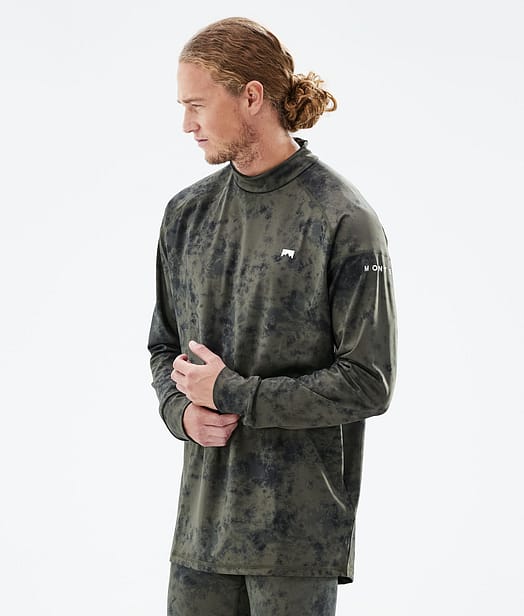 Montec Zulu Base Layer Top Men Olive Green Tiedye