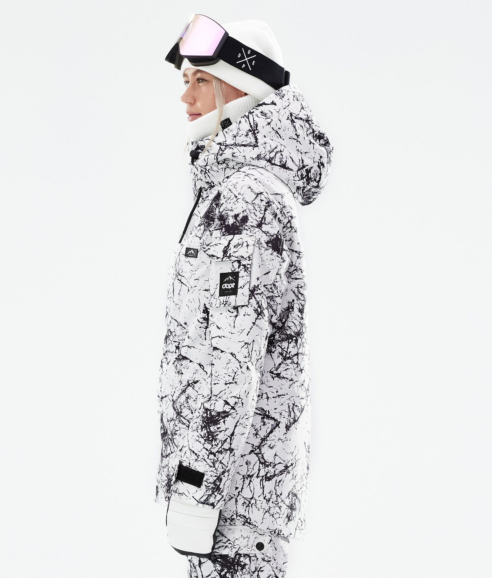 Dope Adept W 2021 Snowboardjakke Dame Rock, Billede 7 af 11