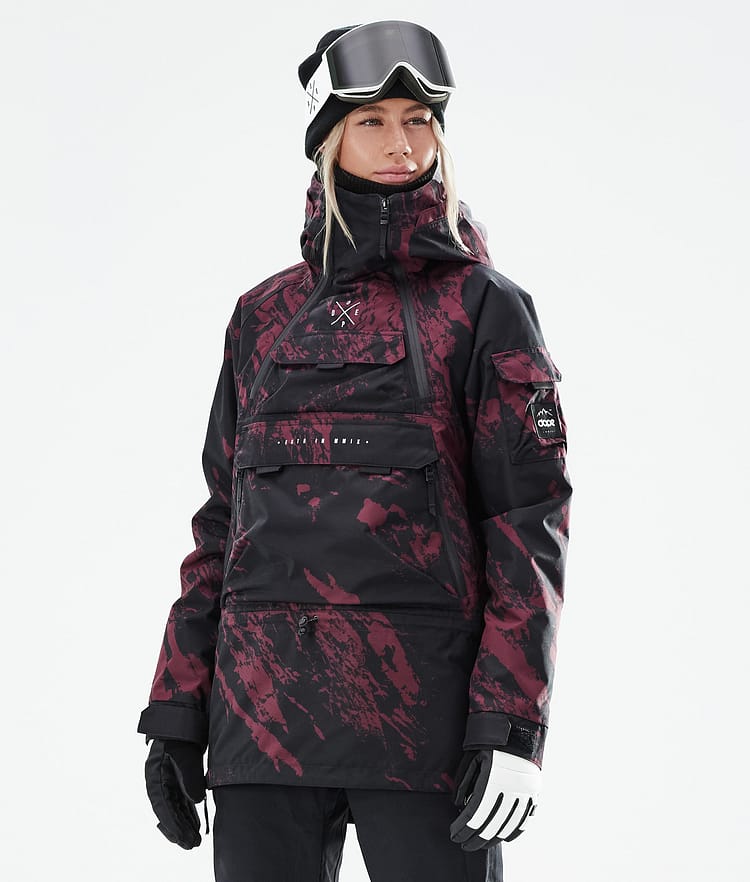 Dope Akin W 21 Lyžařská Bunda Dámské Paint Burgundy, Obrázek 1 z 11