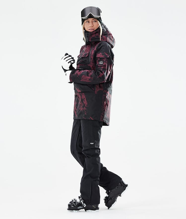 Dope Akin W 21 Lyžařská Bunda Dámské Paint Burgundy, Obrázek 5 z 11