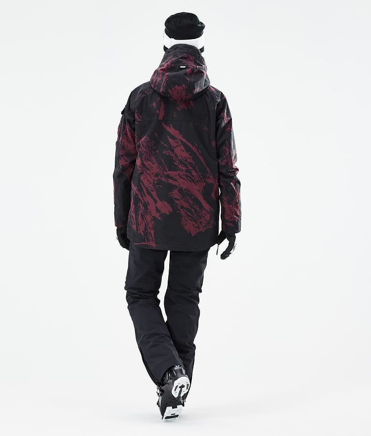 Dope Akin W 21 Lyžařská Bunda Dámské Paint Burgundy, Obrázek 6 z 11
