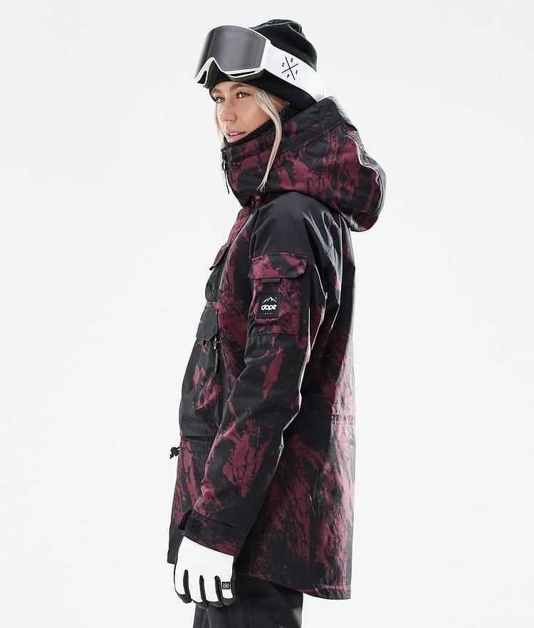Dope Akin W 21 Lyžařská Bunda Dámské Paint Burgundy, Obrázek 7 z 11