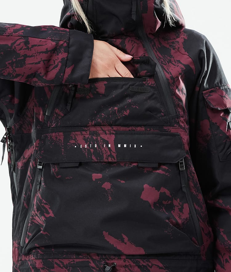 Dope Akin W 21 Lyžařská Bunda Dámské Paint Burgundy, Obrázek 11 z 11
