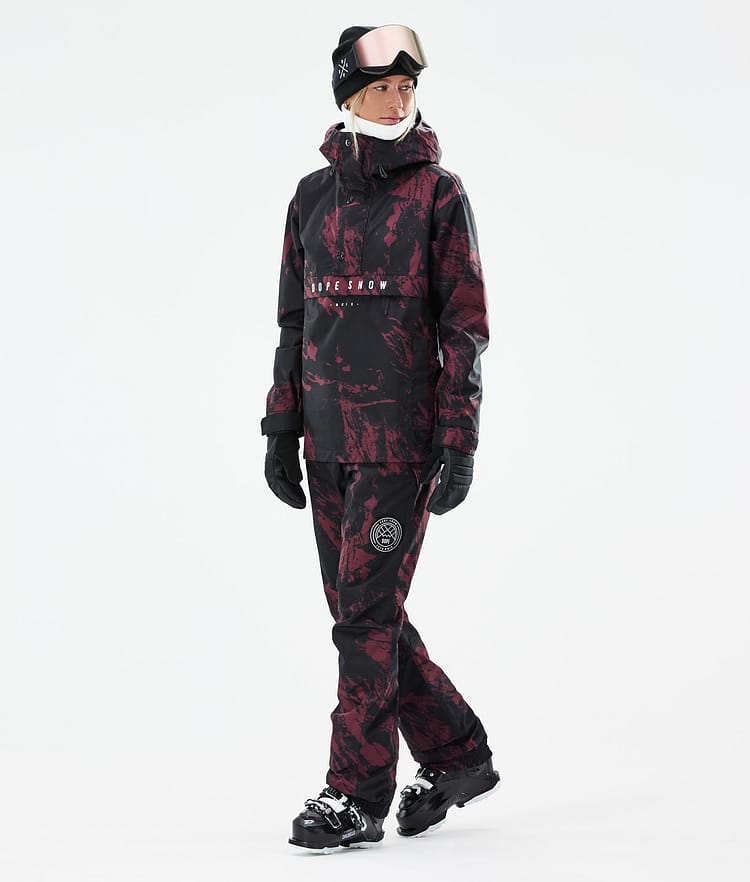 Dope Legacy W 21 Lyžařská Bunda Dámské Paint Burgundy, Obrázek 4 z 10