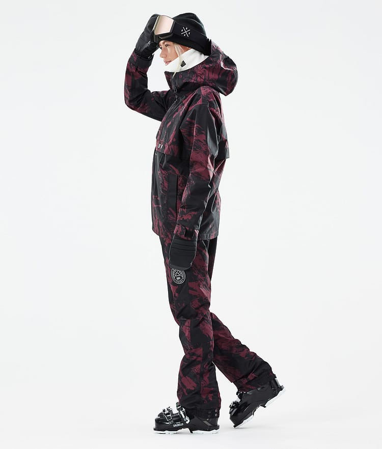 Dope Legacy W 21 Lyžařská Bunda Dámské Paint Burgundy, Obrázek 5 z 10