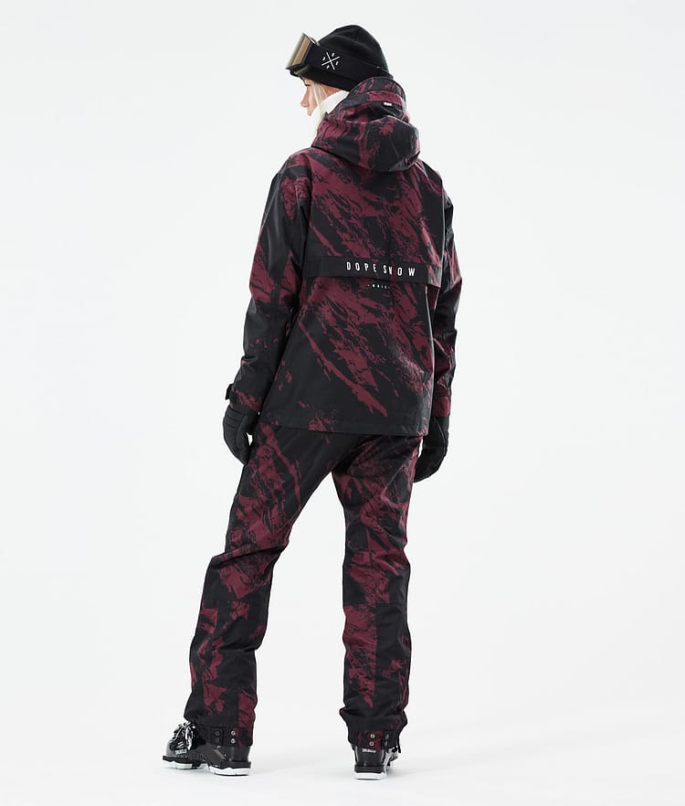 Dope Legacy W 21 Lyžařská Bunda Dámské Paint Burgundy, Obrázek 6 z 10