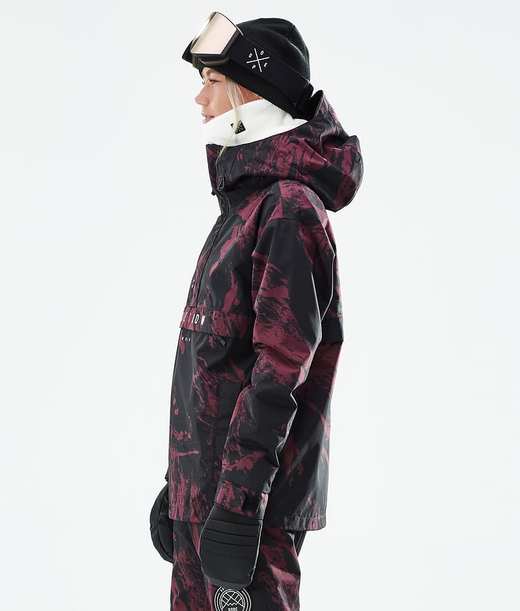 Dope Legacy W 21 Lyžařská Bunda Dámské Paint Burgundy, Obrázek 7 z 10