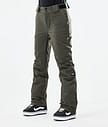 Dope Con W 21 Kalhoty na Snowboard Dámské Olive Green