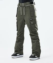 Dope Iconic W 21 Kalhoty na Snowboard Dámské Olive Green