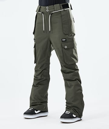 Dope Iconic W 21 Spodnie Snowboardowe Kobiety Olive Green