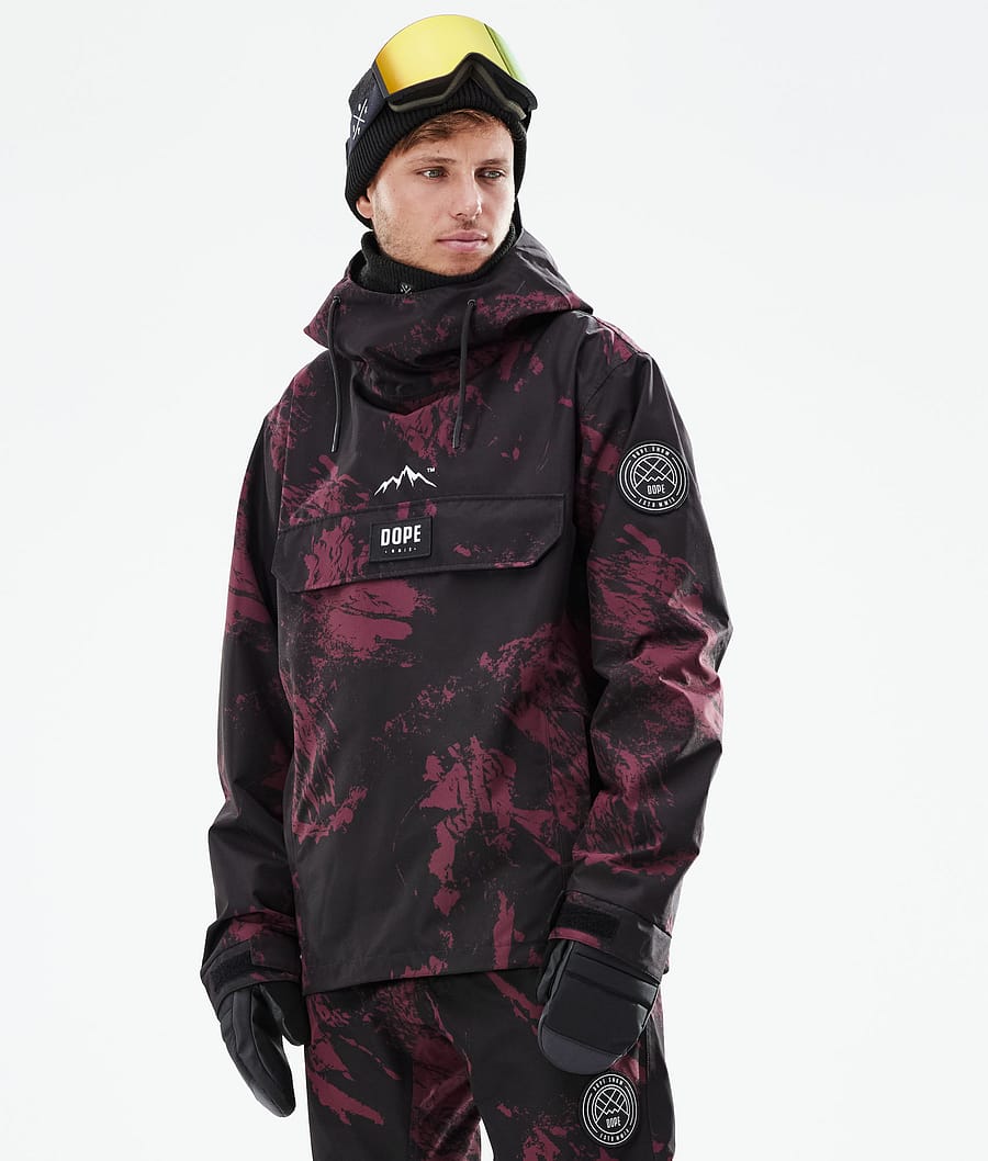Dope Blizzard PO Ski Jacket Paint Burgundy