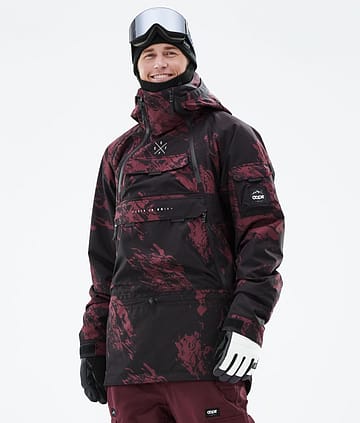 Dope Akin 21 Kurtka Narciarska Mężczyźni Paint Burgundy