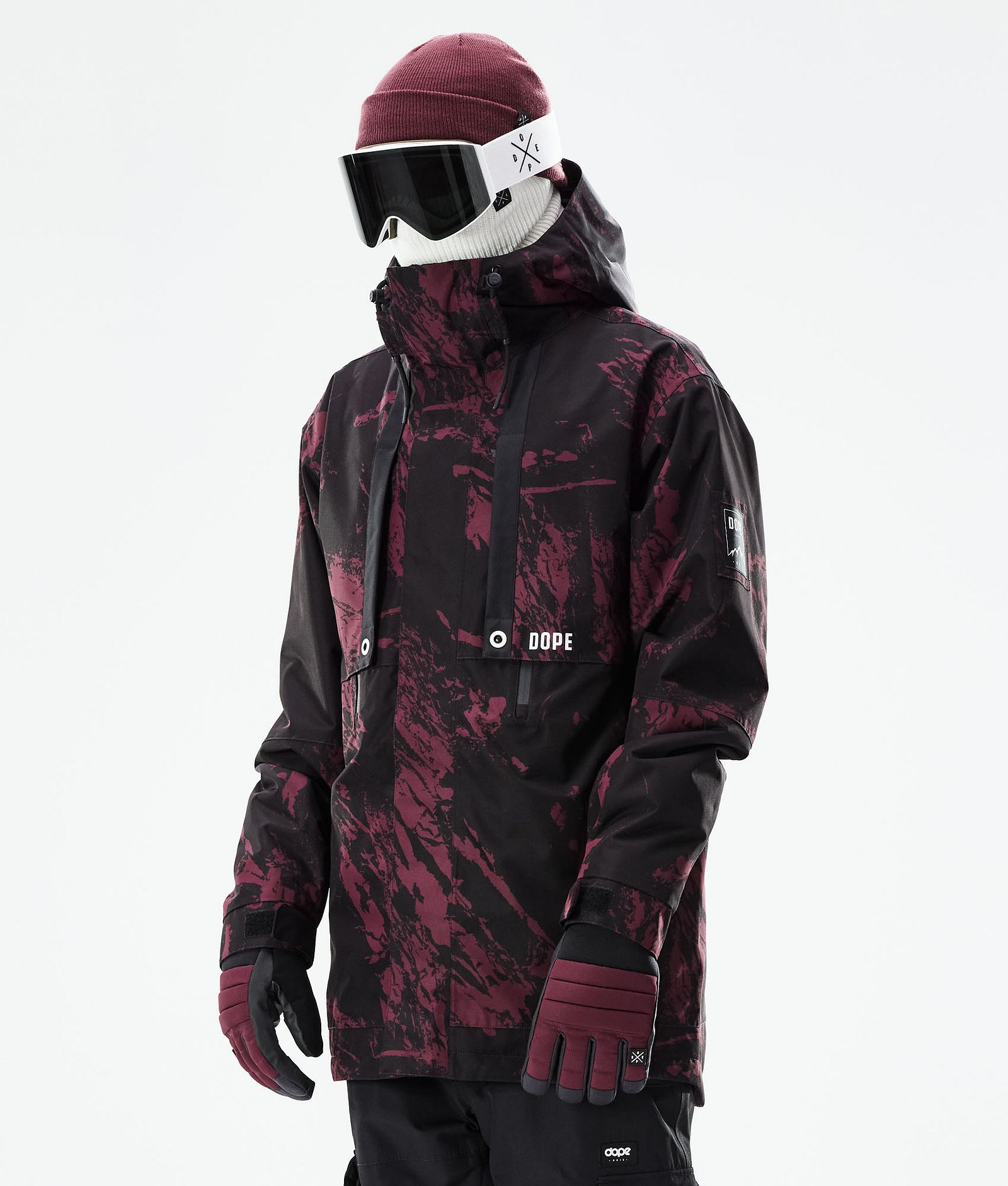 Dope Mojo Kurtka Narciarska Mężczyźni Paint Burgundy, Zdjęcie 1 z 11